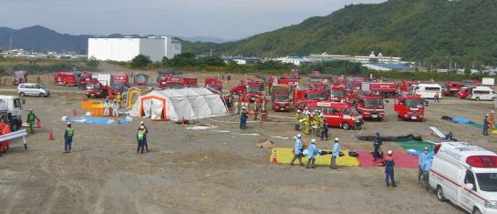 消防隊員の活動